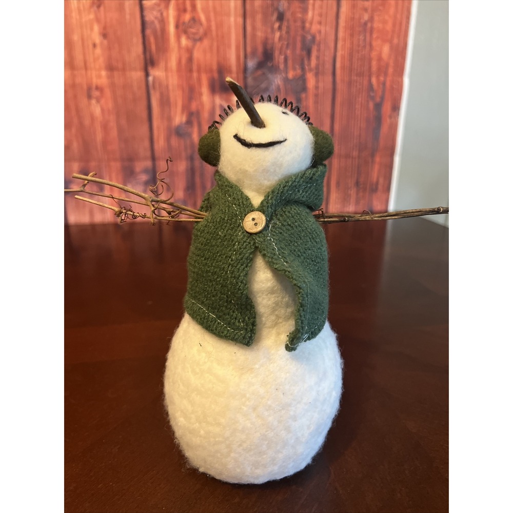 Holiday Decor  Snowman‎ hat scarf button Jacket Earmuff Christmas Sticks Arm